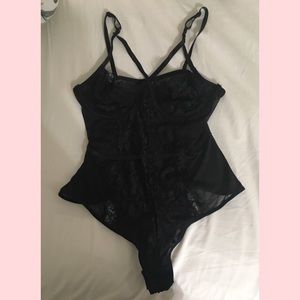 Black Lace Teddy Bodysuit